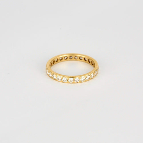 Bague 52 Alliance américaine or jaune et diamants. 58 Facettes DV2023-3-52-0