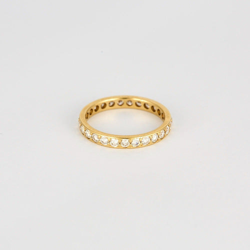 Bague 52 Alliance américaine or jaune et diamants. 58 Facettes DV2023-3-52-0