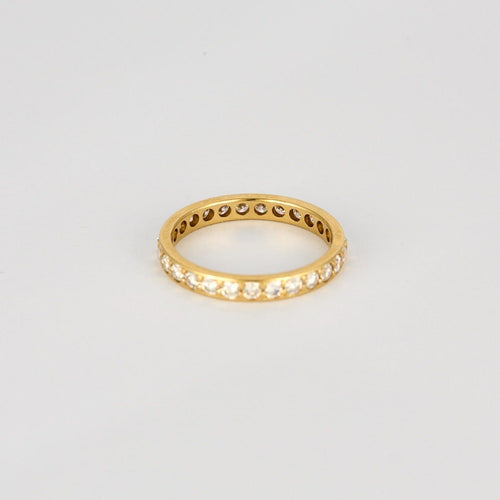 Bague 52 Alliance américaine or jaune et diamants. 58 Facettes DV2023-3-52-0