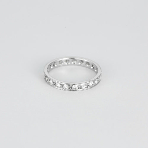 Bague 51 Alliance en or gris et Diamants 58 Facettes DV8395-1-51-6