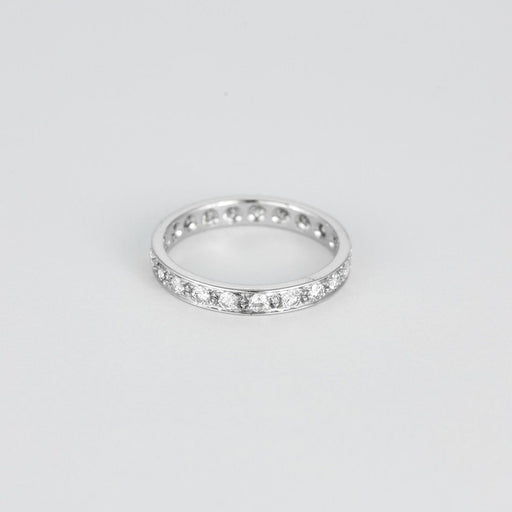 Bague 51 Alliance en or gris et Diamants 58 Facettes DV8395-1-51-6