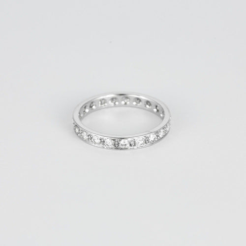 Bague 51 Alliance en or gris et Diamants 58 Facettes DV8395-1-51-6