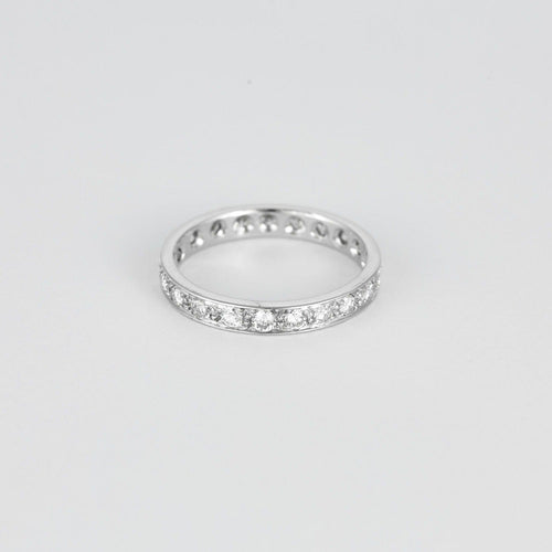 Bague 51 Alliance en or gris et Diamants 58 Facettes DV8395-1-51-6