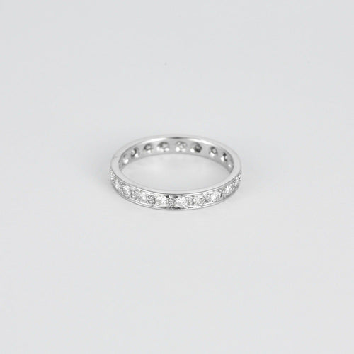 Bague 51 Alliance en or gris et Diamants 58 Facettes DV8395-1-51-6