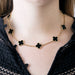 Collier VAN CLEEF & ARPELS - Alhambra - Collier 10 motifs, onyx et or jaune 58 Facettes DV0830-9