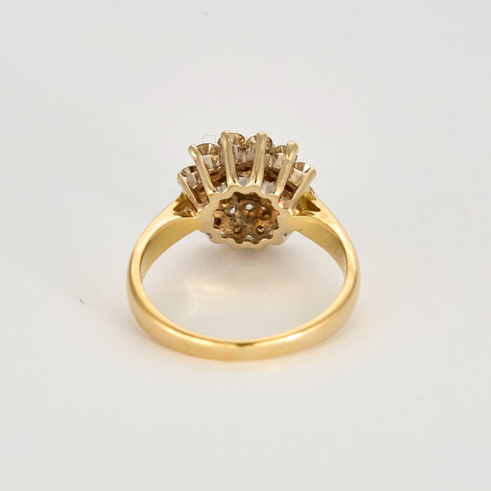 Bague Fleur en or deux tons et diamants