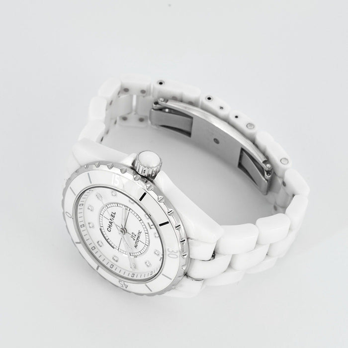 CHANEL-J12- Orologio in ceramica bianca e diamanti