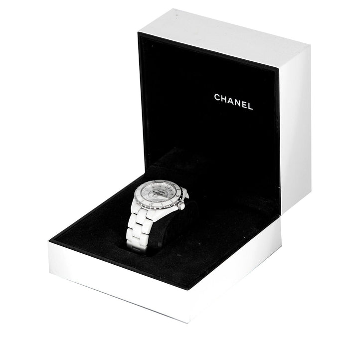 CHANEL-J12- Orologio in ceramica bianca e diamanti