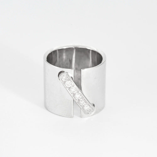 Bague 64 Bague or blanc et diamants 58 Facettes DV0846-1-64-3