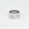 Bague 61 Large bague matelassée en or blanc 58 Facettes DV0846-17-61-2