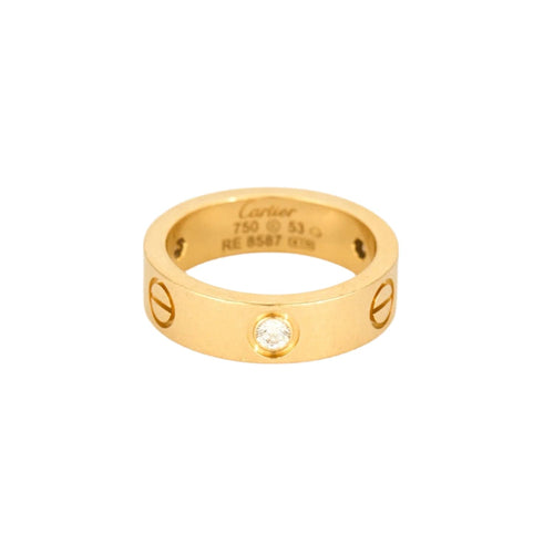 Bague 53 CARTIER - Love - Alliance or jaune et diamants 58 Facettes DV9999-1-53-2