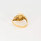 Bague en or jaune, perle de culture et diamants