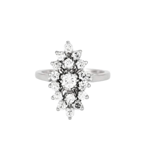 Bague 50 Bague en or gris et diamants 58 Facettes DV8127-1-50-2