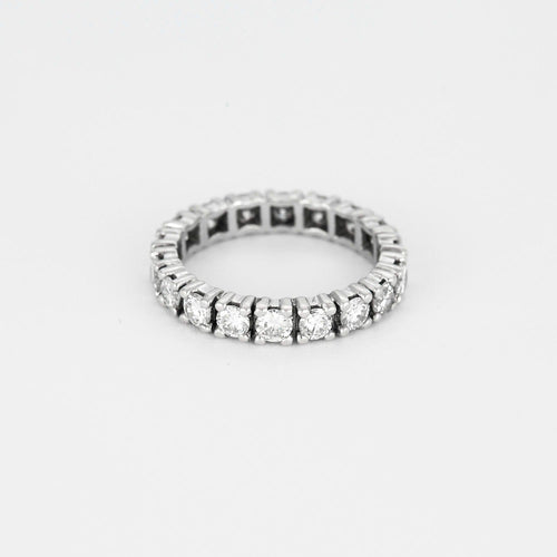 Bague 55 Alliance américaine or blanc et diamants 58 Facettes DV0857-1-55