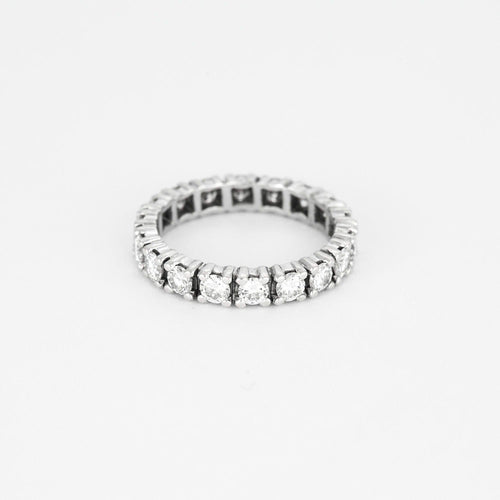 Bague 55 Alliance américaine or blanc et diamants 58 Facettes DV0857-1-55