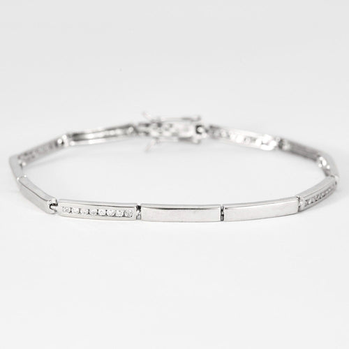 Bracelet Bracelet or blanc et diamants 58 Facettes DV0846-10