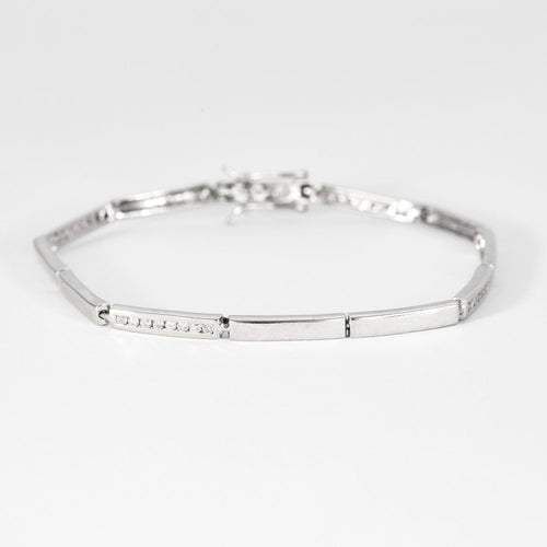 Bracelet Bracelet or blanc et diamants 58 Facettes DV0846-10