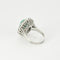 Bague 54 Bague or blanc turquoise et diamants 58 Facettes DV0819-3-54-3