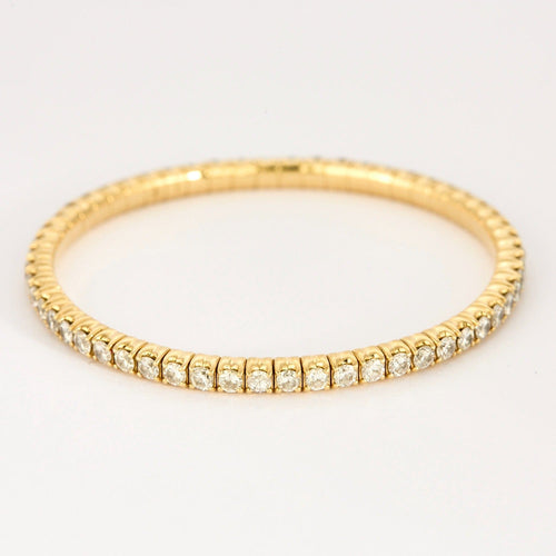 Bracelet Bracelet en or jaune maille tubogaz et diamants 58 Facettes DDV8946-1