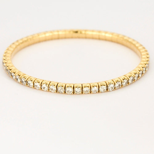 Bracelet Bracelet en or jaune maille tubogaz et diamants 58 Facettes DDV8946-1