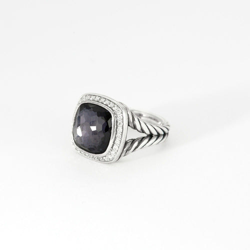 Bague 49 DAVID YURMAN - "Albion" - Bague argent, améthyste et diamants 58 Facettes DV0812-5-49-2