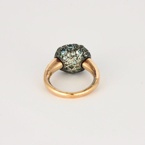 Bague 54 POMELLATO - Tabou - Bague or rose, argent, aigue marine 58 Facettes DV0812-2-54-3