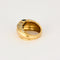 Bague Jonc, or jaune, diamants, émeraude, saphirs