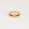 Bague 51 Bague jonc en or jaune, diamant et rubis calibrés 58 Facettes DV0808-8-51-2