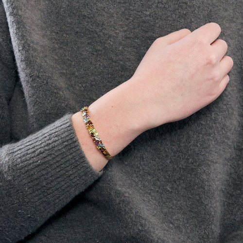 Bracelet Bracelet " Tutti Frutti" en or jaune et pierres de couleurs 58 Facettes DV0022-4