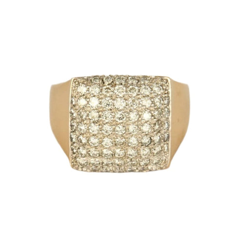 Bague 56 Bague en or jaune et diamants ronds taille brillant 58 Facettes DV2429-2-56-3