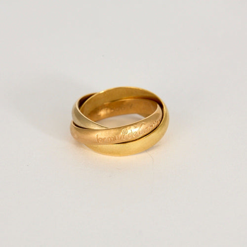 Bague 51 CARTIER - Trinity- Alliance trois ors 58 Facettes DV0839-1-51-2