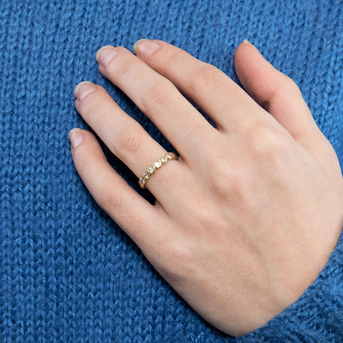 Bague 50 Bague en or jaune et diamants 58 Facettes DV9700-1-50-24