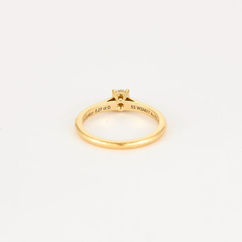 Bague 53 CARTIER - 1895 - Bague solitaire en or jaune et diamants 58 Facettes DV0859-1-53-2