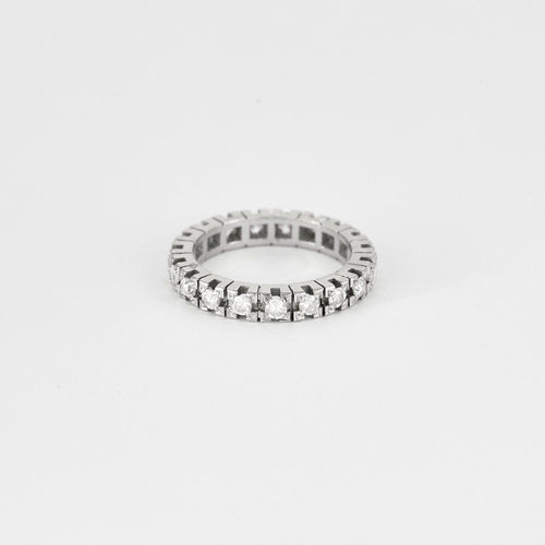 Bague 50 Alliance Américaine or blanc et diamants 58 Facettes DV0855-9-50