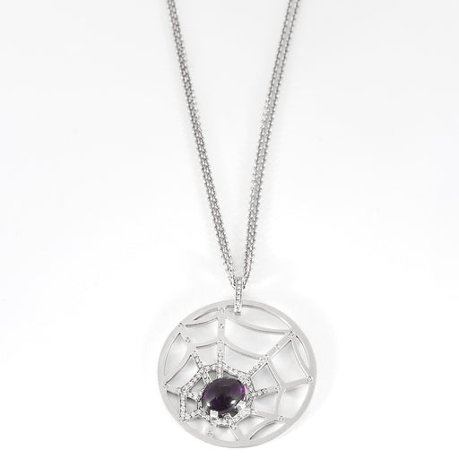 CHAUMET- Attrape Moi Si Tu M'Aimes- Collier pendentif en or gris , améthyste et diamants