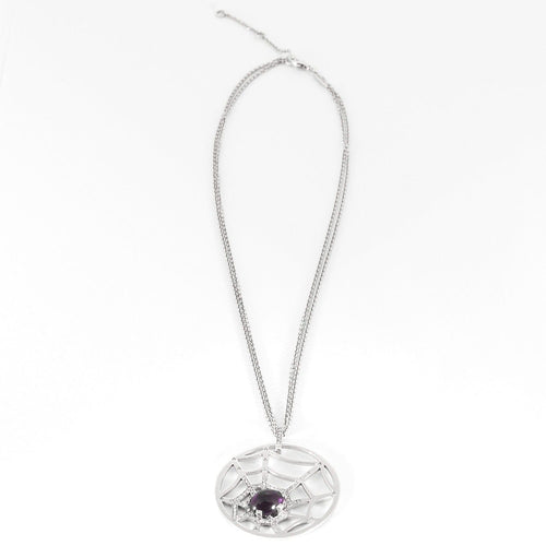 Collier CHAUMET- Attrape Moi Si Tu M'Aimes- Collier pendentif en or gris , améthyste et diamants 58 Facettes DV0808-2