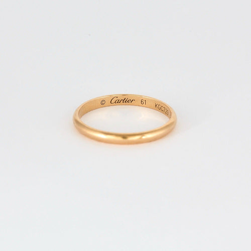 Bague 61 Cartier - 1895 - Alliance en or rose 58 Facettes DV10648-1-61