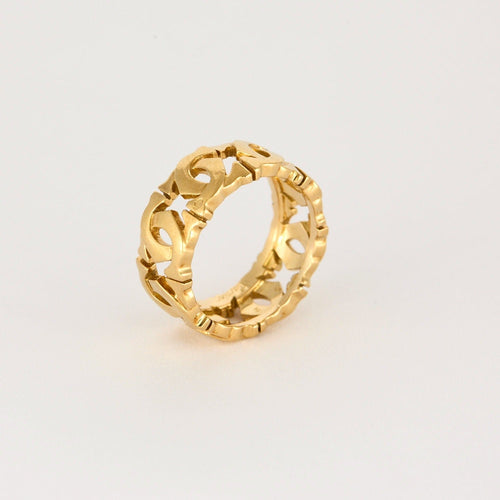 Bague 51 CARTIER - Bague bandeau or jaune 58 Facettes DV9937-3