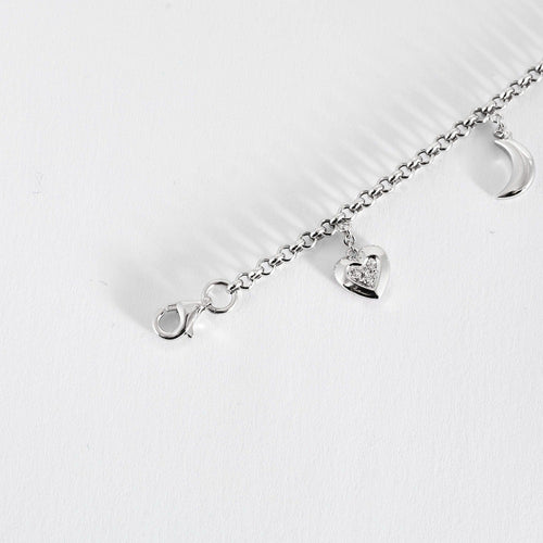 Bracelet MAUBOUSSIN - Bracelet Charms en or blanc et diamants 58 Facettes DV0878-2