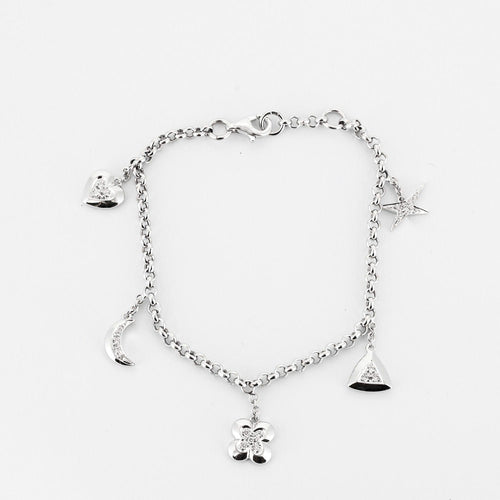 Bracelet MAUBOUSSIN - Bracelet Charms en or blanc et diamants 58 Facettes DV0878-2