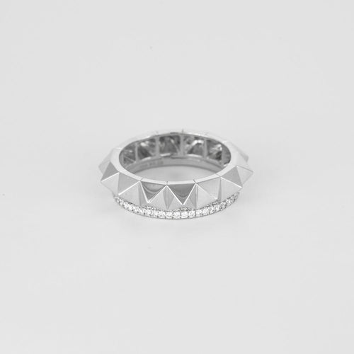 Bague 52 MESSIKA - Spiky Gatsby Eternity - Bague or blanc et diamants 58 Facettes DV9557-1-52-1