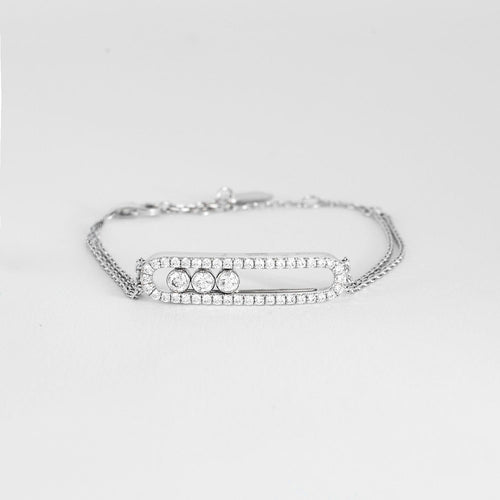 Bracelet MESSIKA - Move - Bracelet or blanc et diamants 58 Facettes DV0898-2