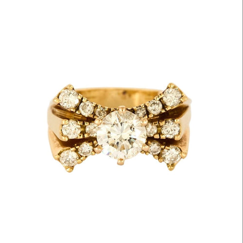 Bague 46 Bague or jaune et Diamants 58 Facettes DV10514-6