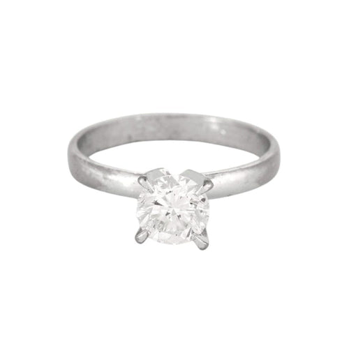 Bague 52 Solitaire or blanc et diamant 1ct 58 Facettes DV10514-7-52-1