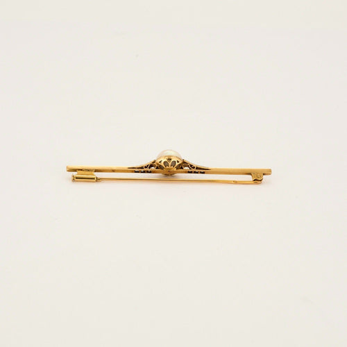 Broche Broche Art Nouveau Platine et or jaune, perle et diamants 58 Facettes DV10514-13