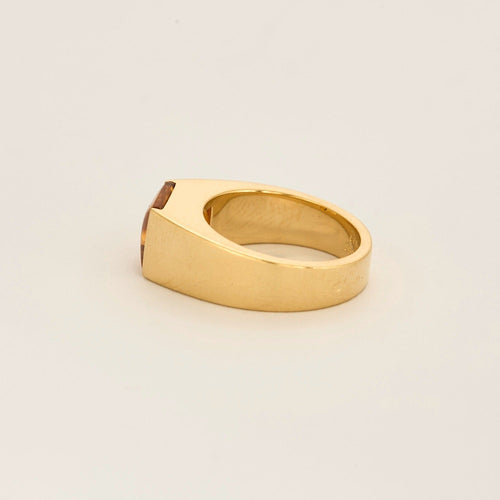 Bague 53 CARTIER - Tank - Bague or jaune et citrine suifée 58 Facettes DV9937-1-53-2