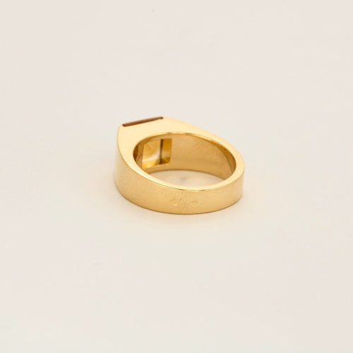 Bague 53 CARTIER - Tank - Bague or jaune et citrine suifée 58 Facettes DV9937-1-53-2