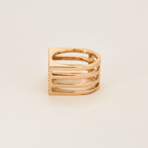 Bague 53 LAYONE- MORGANNE BELLO - Bague géométrique en or jaune et diamant 58 Facettes DV3229-7-53-2