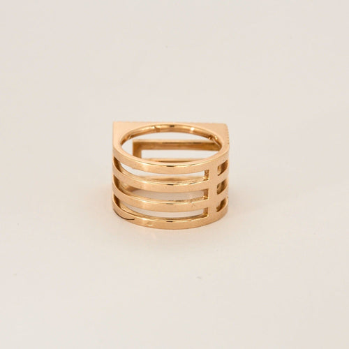 Bague 53 LAYONE- MORGANNE BELLO - Bague géométrique en or jaune et diamant 58 Facettes DV3229-7-53-2