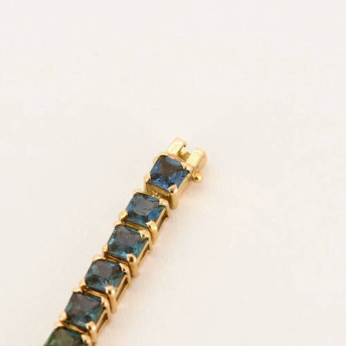 Bracelet Bracelet Rivière en or jaune et  saphirs rainbow 58 Facettes DV10005-2